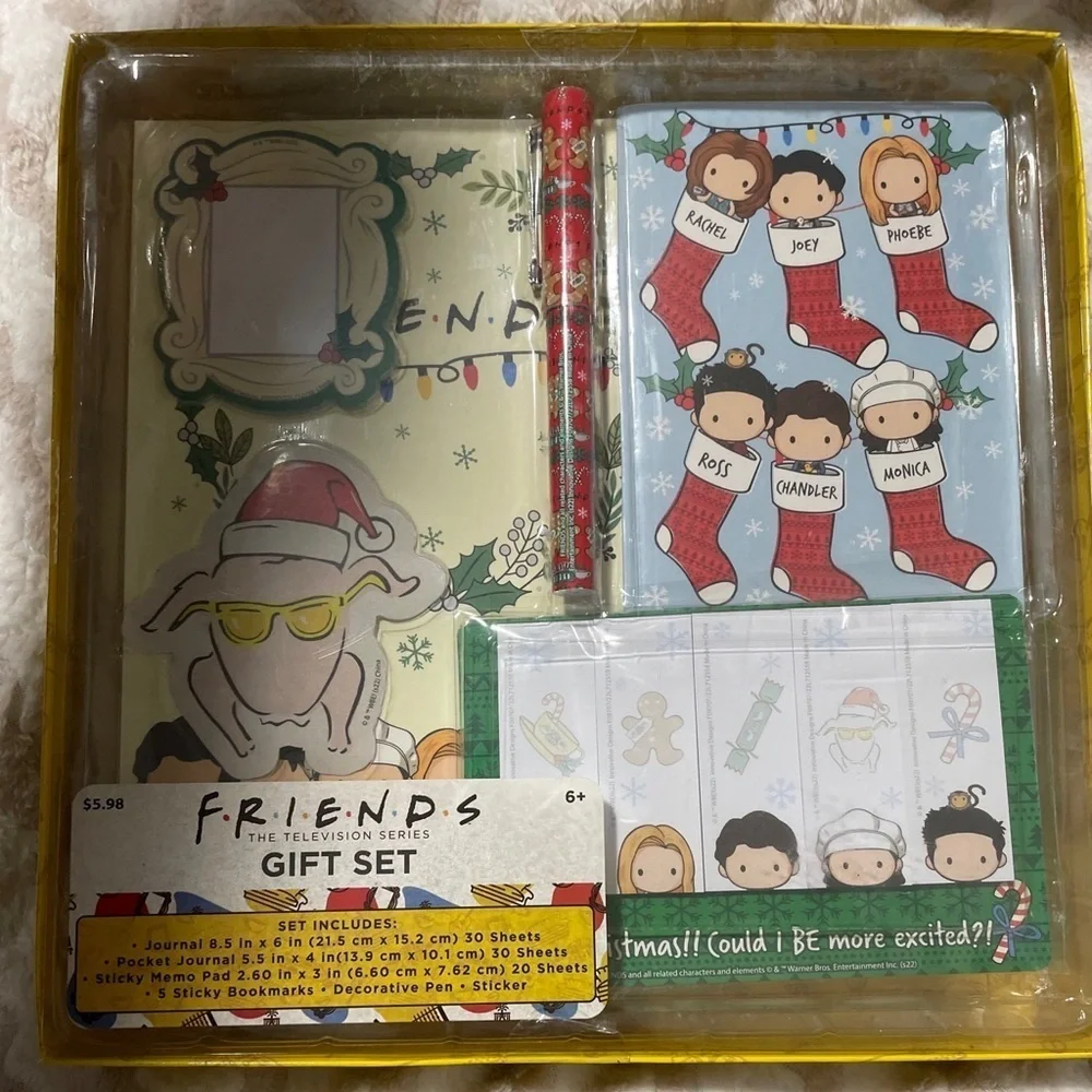 Friends Tv Show Gift Set Journal Bookmarks Pen Sticker Christmas Turkey